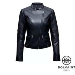 Bolvaint Women’s Leather Moto Jacket